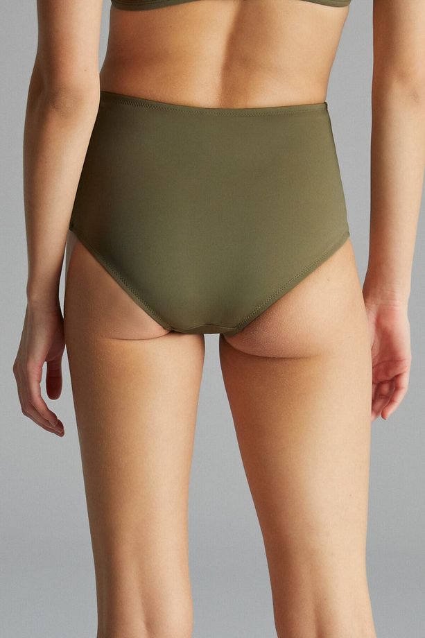 Haki Basic High Ruffle Bikini Altı - 3