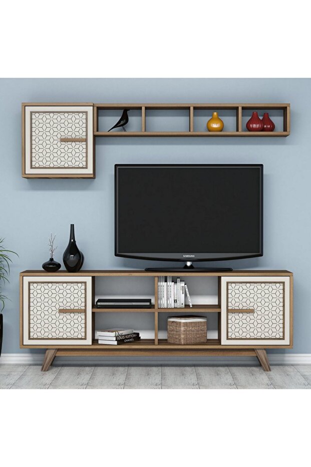 Ayla Tv Ünitesi - Ceviz/Krem - 1