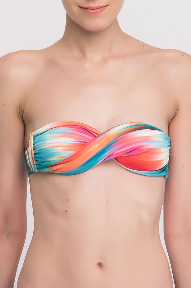 Kadın Desenli Çapraz Bikini Üstü CFAD092B61 - 2