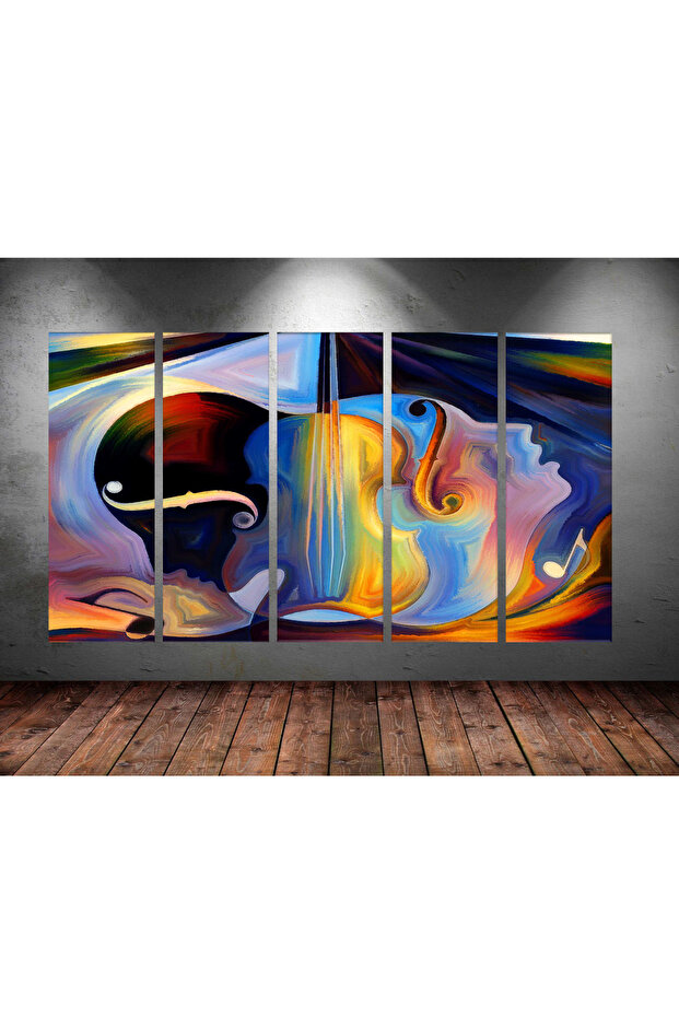 Dev Boyut 5 Parçalı Kanvas Tablo 150x90cm - 1