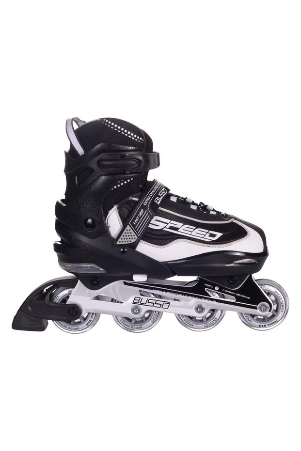 Skates with Brake Speed Aluminum Skates with Suspension Size 31-34 Single Row Black Freeride / Street Pa