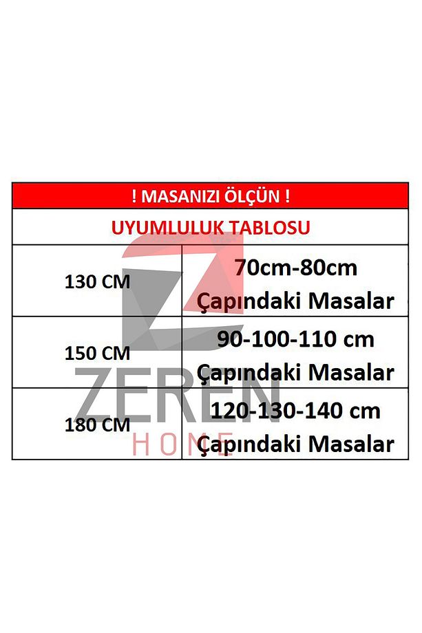 Sıvıya Dayanıklı Yuvarlak Dertsiz Ekose Masa Örtüsü - 3