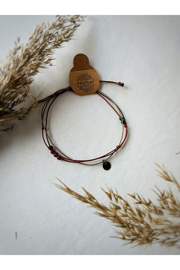 Otantik Pullu Çoklu Makrome Halhal - 2