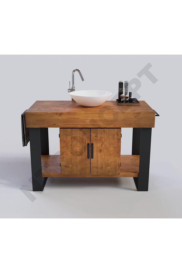 Ntconcept Miha Masif Ahşap Lavabo Dolabı Hilton(70cm) - 1
