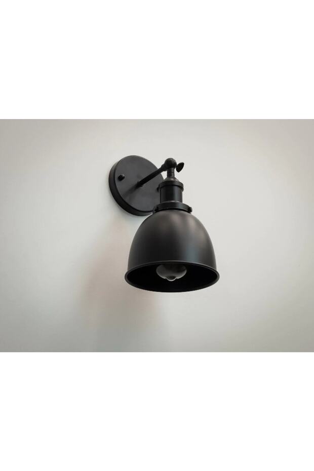 Retro 1, Rustic, Vintage Black Articulated Movable Head 1xe27 Metal Wall Sconce with Lampholder