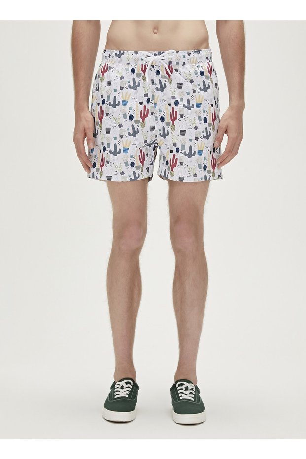 White Men's Shorts Swimwear 23.01.09.005_Areole Swimshort