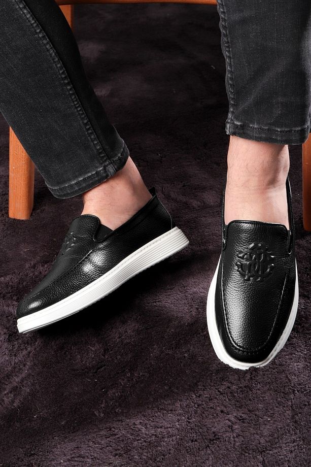 Stamped Hakiki Deri Erkek Günlük Ayakkabı, Loafer Ayakkabı, Hafif Ayakkabı, Yazlık Ayakkabı - 9