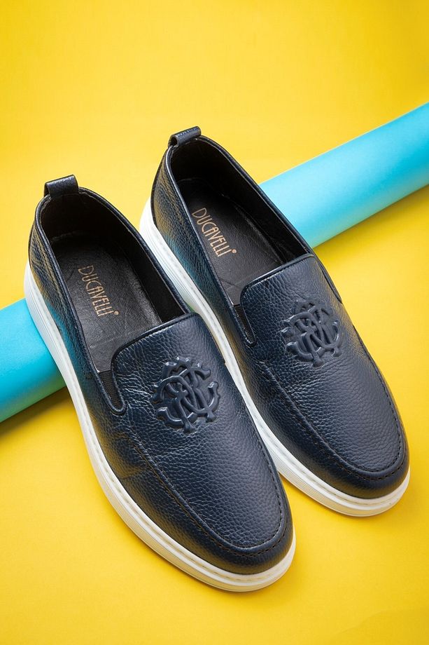Stamped Hakiki Deri Erkek Günlük Ayakkabı, Loafer Ayakkabı, Hafif Ayakkabı, Yazlık Ayakkabı - 6