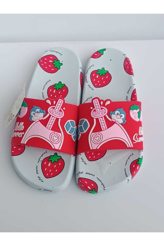 Girl's Strawberry Pattern Non-Slip Pool Sea Bathroom Wet Floor And Daily Slippers