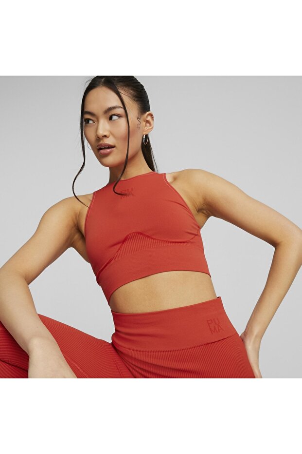 Infuse EvoKnit Cropped Top Burnt Red - 3