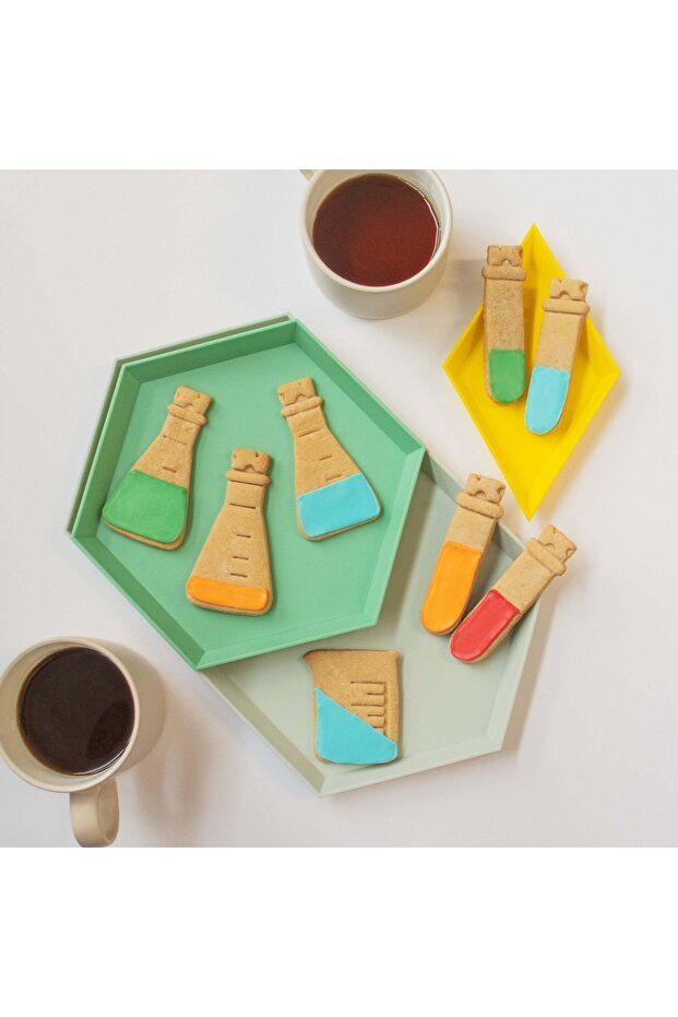 مجموعة قوالب البسكويت المختبرية ومجهر زجاجة إكسير ومجموعة قوالب لب السكر - 1