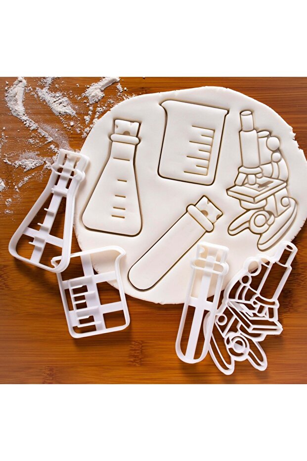 مجموعة قوالب البسكويت المختبرية ومجهر زجاجة إكسير ومجموعة قوالب لب السكر - 2