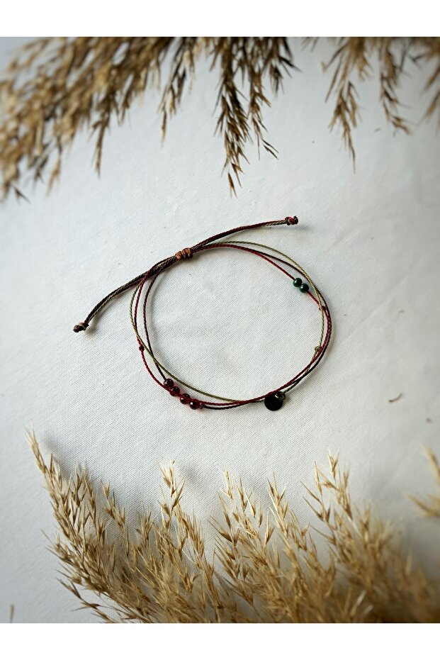 Otantik Pullu Çoklu Makrome Halhal - 3