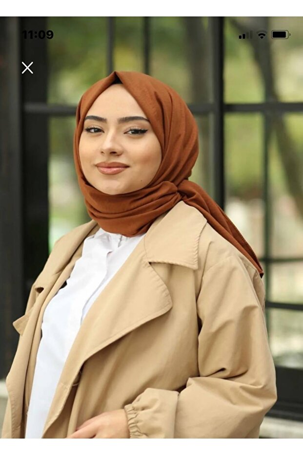 وشاح للنساء للمحجبات من قطن مجعد، طراز Jazz