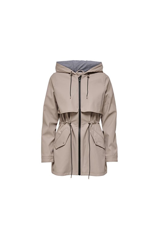Onlrace Short Raincoat Otw Women's Casual Jacket15161241-feather-grey Gray