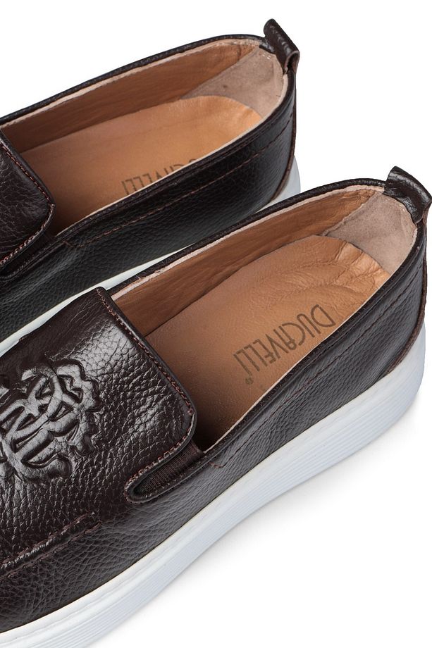 Stamped Hakiki Deri Erkek Günlük Ayakkabı, Loafer Ayakkabı, Hafif Ayakkabı, Yazlık Ayakkabı - 5