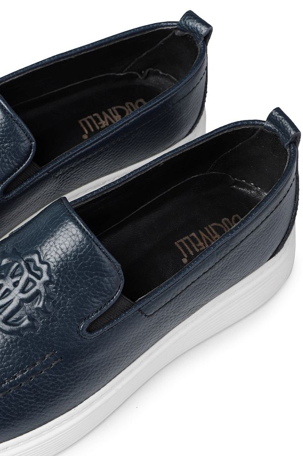 Stamped Hakiki Deri Erkek Günlük Ayakkabı, Loafer Ayakkabı, Hafif Ayakkabı, Yazlık Ayakkabı - 5