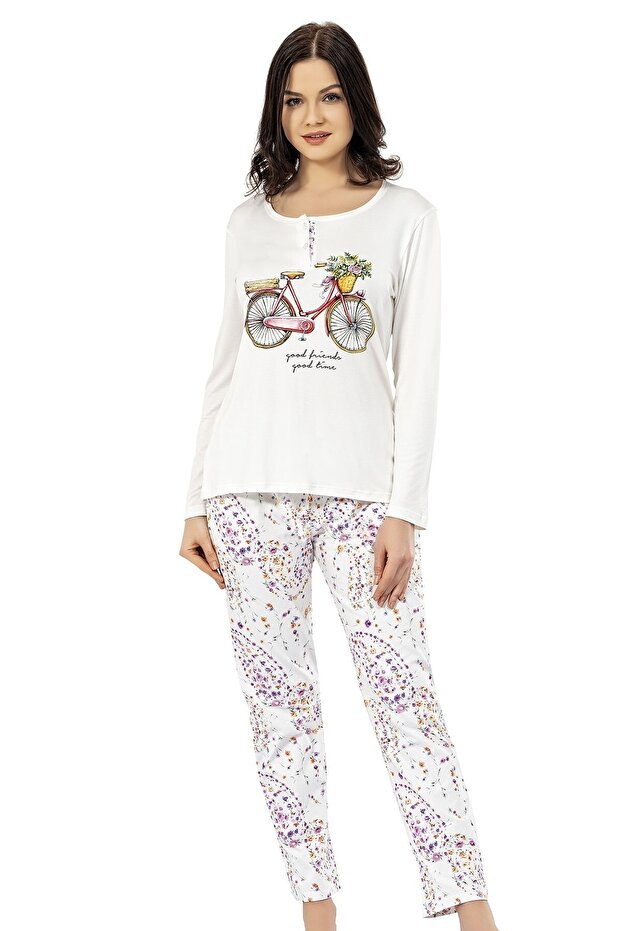 Summer Long Sleeve Pajama Set Dfn8639