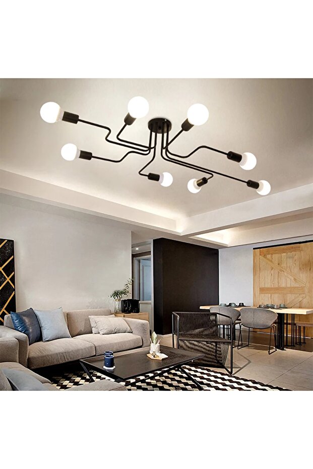 Sima Avize Modern 8 Kol Kumandalı Akrep Avize - 4