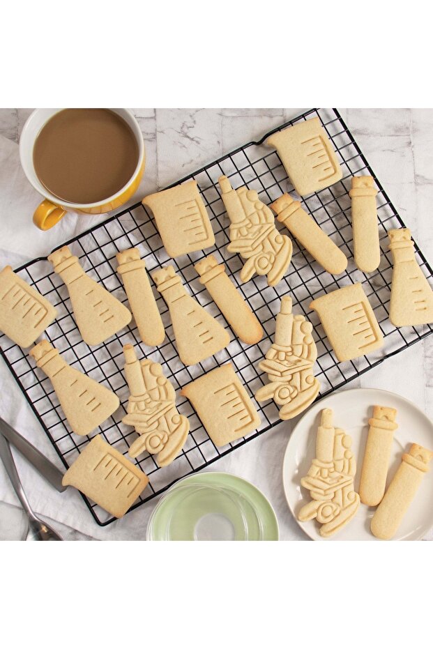 مجموعة قوالب البسكويت المختبرية ومجهر زجاجة إكسير ومجموعة قوالب لب السكر - 8