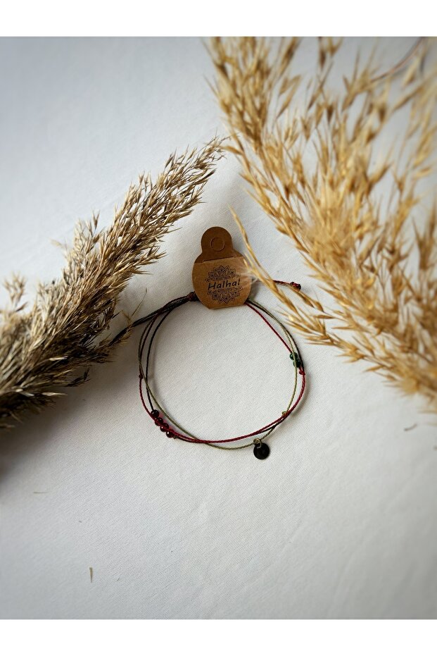 Otantik Pullu Çoklu Makrome Halhal - 4