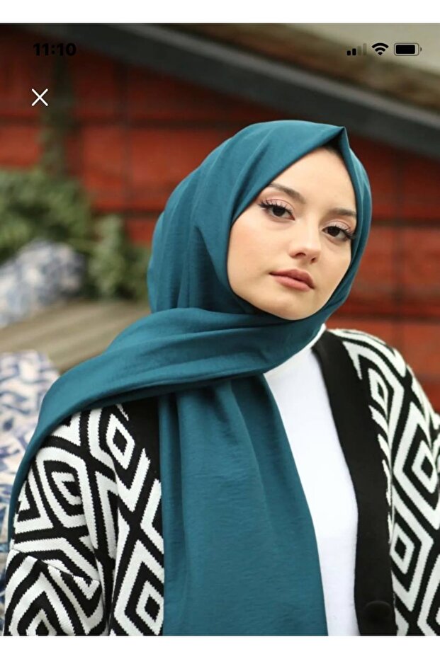 وشاح للنساء للمحجبات من قطن مجعد، طراز Jazz