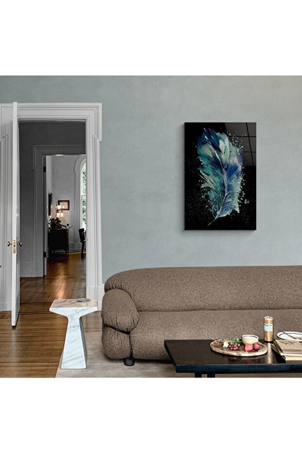 Kuş Tüyü Cam Tablo - 2