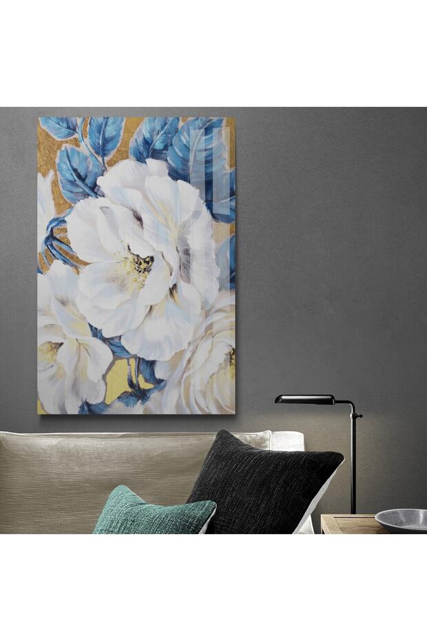 Çiçekler Cam Tablo - 1