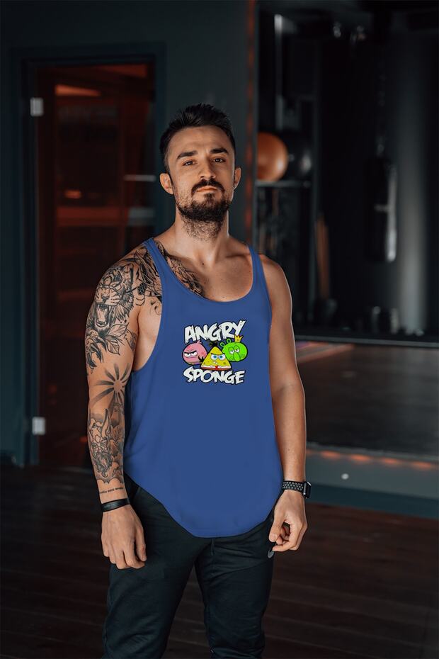 Angry Sponge Gym Fitness Tank Top Athlete