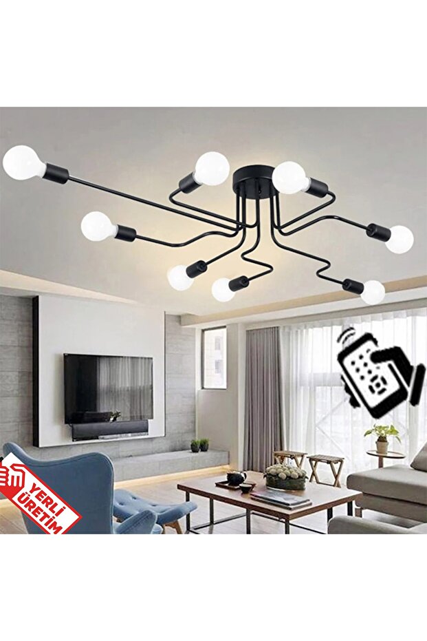 Sima Avize Modern 8 Kol Kumandalı Akrep Avize - 2