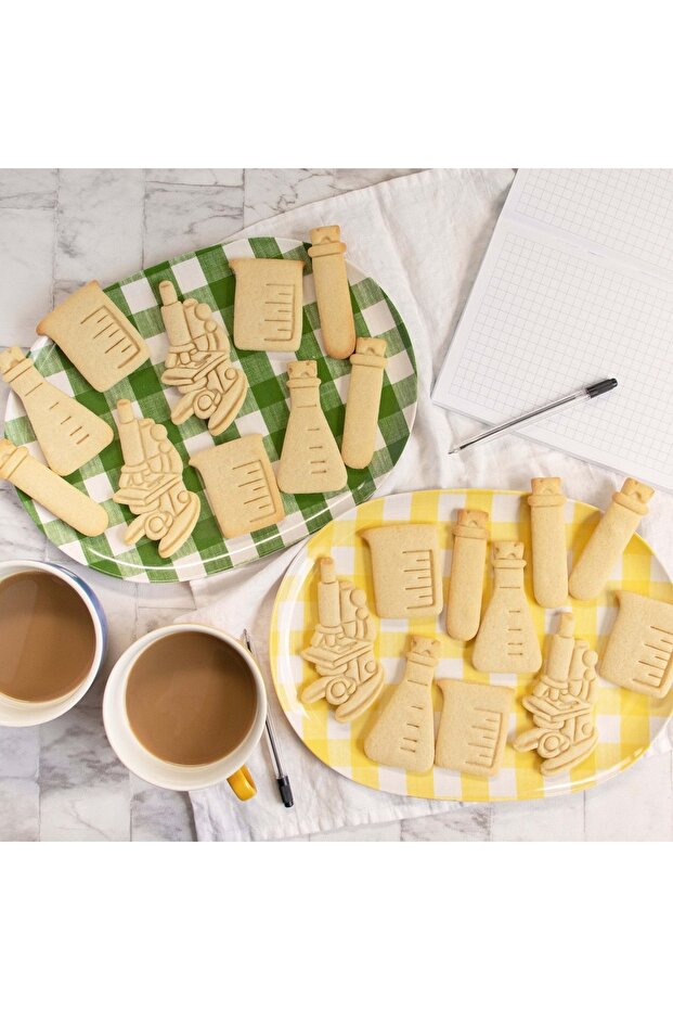 مجموعة قوالب البسكويت المختبرية ومجهر زجاجة إكسير ومجموعة قوالب لب السكر - 3