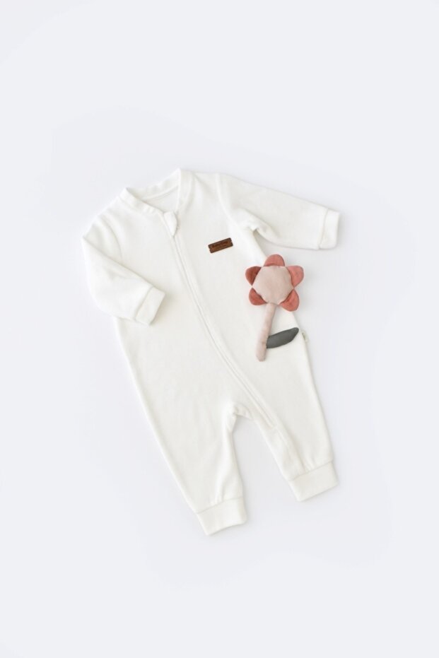Organic Velvet Zippered Jumpsuit