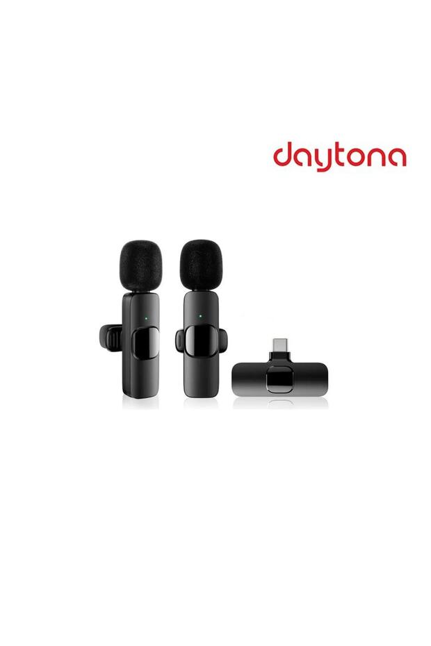 K9/t2 Type-c Wireless (kablosuz Mikrofon) Tak Çalıştır Android Telefon Çiftli Yaka Mikrofonu - 1