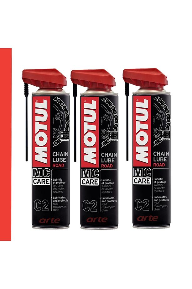 C2 Zincir Yağlama Spreyi 400 ml – Chain Lube Road | 3’lü Set | - 1