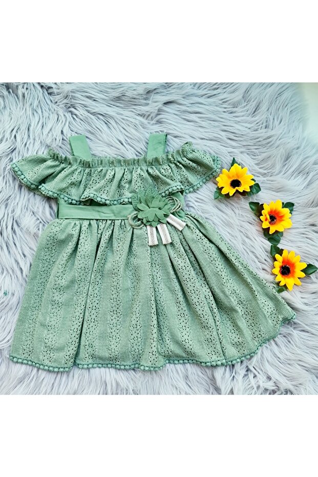 Dantelli Askılı Elbise - 1