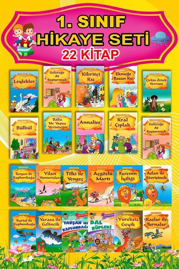 1. Story Book Set for Grades Ezop Ve Andersen Masalları Complete with 22 Books
