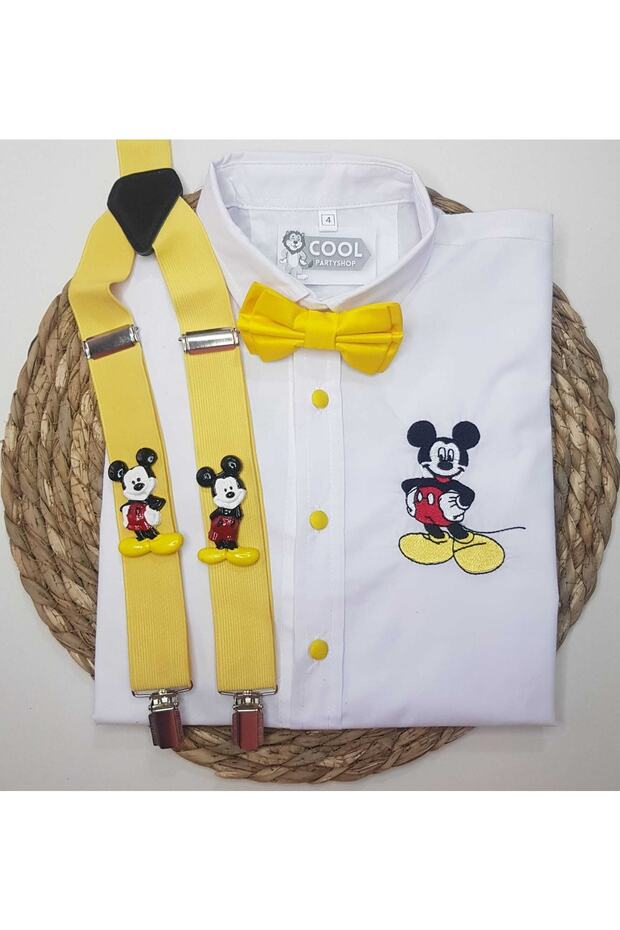 Mickey Clothing Strap Bow Tie Shirt
