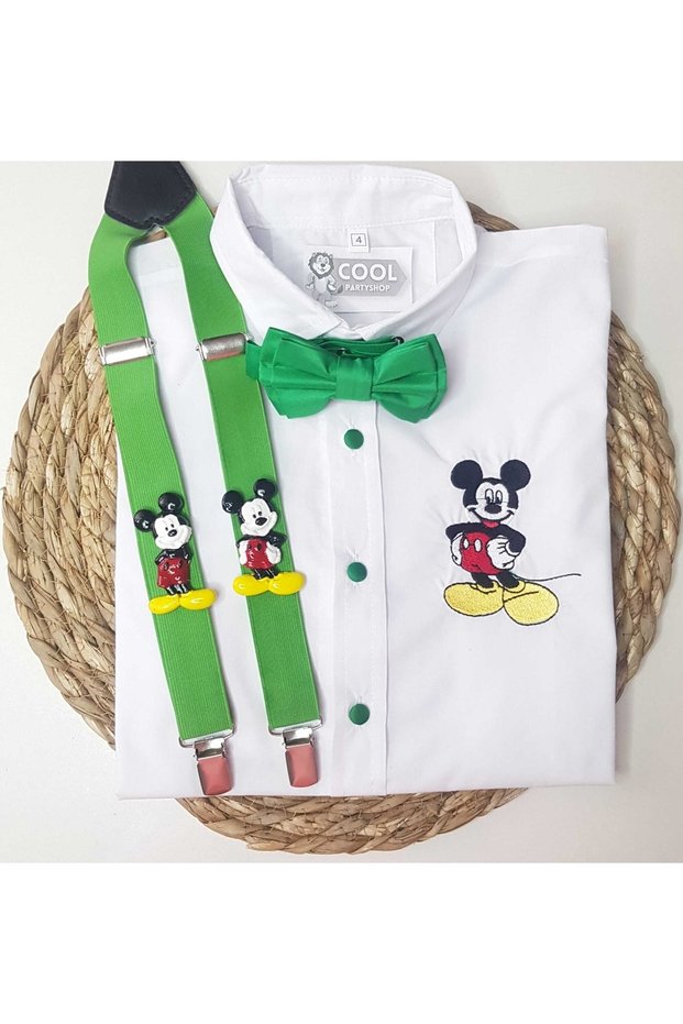 Mickey Clothing Strap Bow Tie Shirt