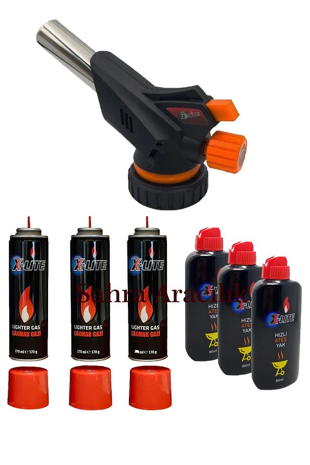 Firebird Pürmüz Başlıgı Lpg Kartuş Ve Çakmak 3 Lü Gaz Ve Mangal Yak 3+1 - 1