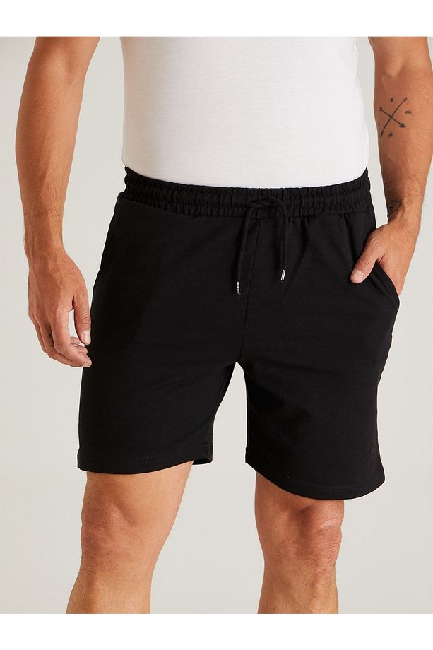 Siyah Unisex Şort - 1