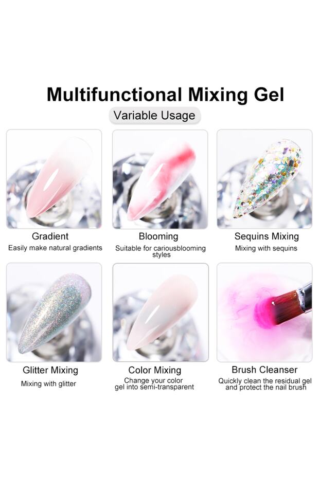 30ml Tırnak Multifunctional (multi Fonksiyonel)uv Led Gel Füzyon Jel - 7