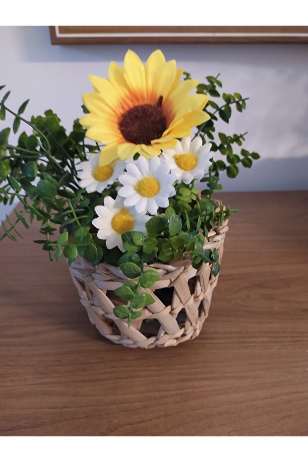 Wicker Basket Flower Pot Vase Decorative Gift Basket Model
