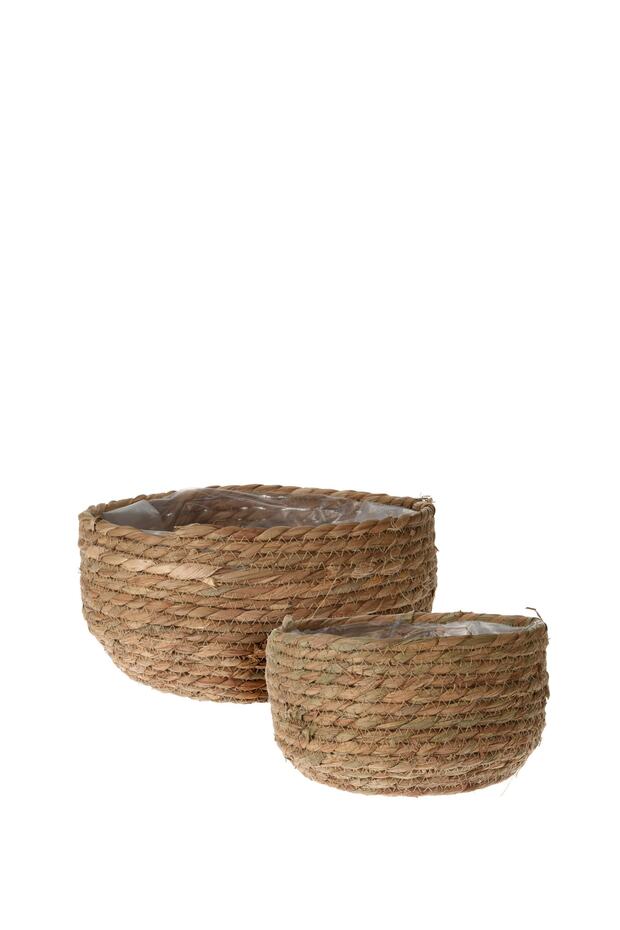 2'li Hasır Saksı Seti - 1