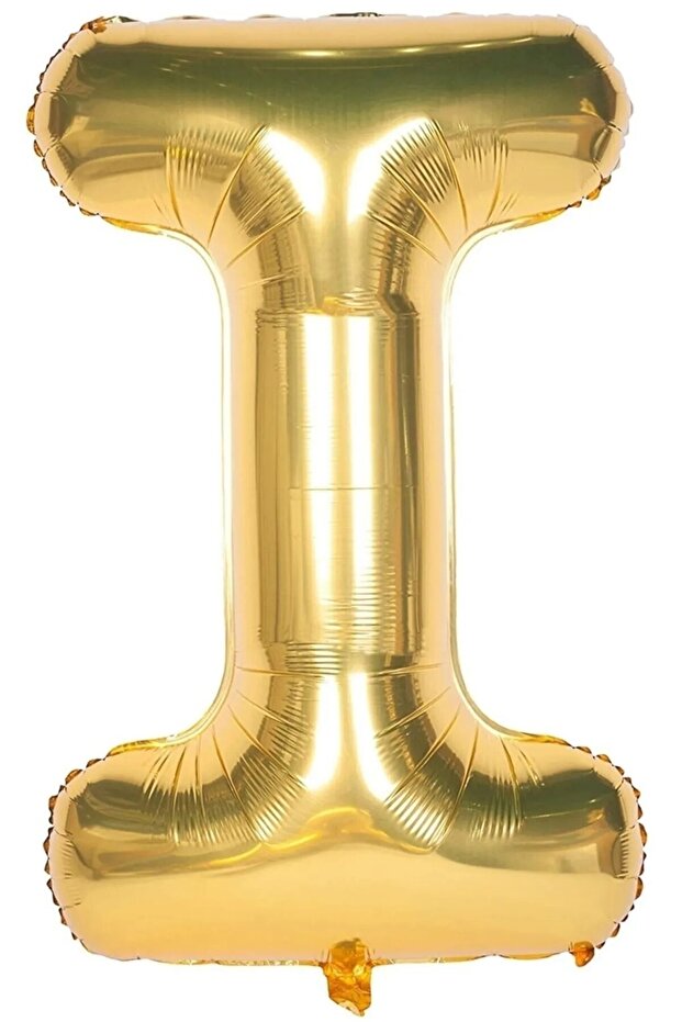 Foil Balloon Letter I Helium Balloon 36 Cm Gold Color