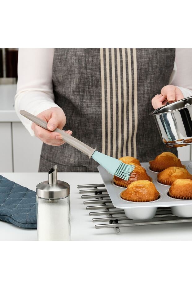 Bakglad Spatula + Yumurta Fırçası + Tahta Kaşık 3 Lü Set - 5