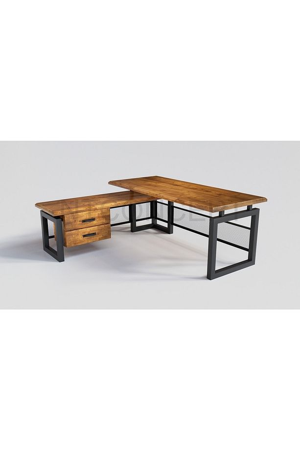 Ntconcept Liva Masif Ahşap Ofis Takımı(140cm'lik Takım) - 3