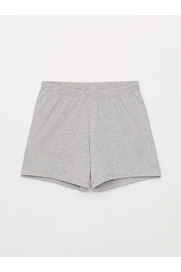 Bisiklet Yaka Baskılı Kısa Kollu Kız Çocuk Şortlu Pijama Takımı - 3