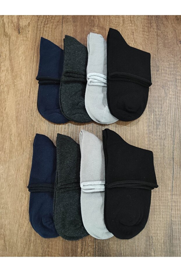 8 Pairs of Short Socks, Non-Rubber, Cotton, Seamless, Premium Series