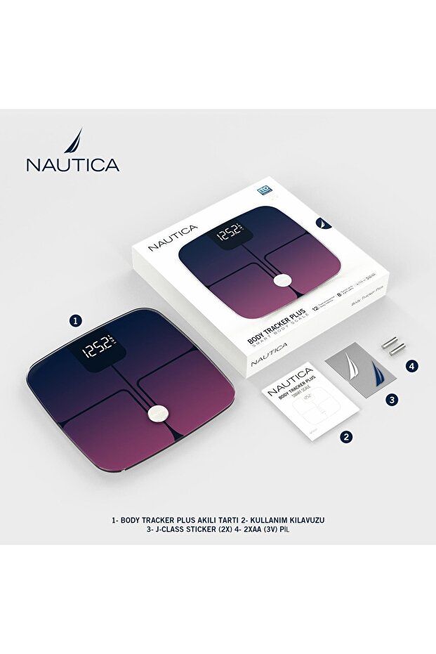Gradient Collection Plus Vücut Analizli Akıllı Bluetooth Tartı Baskül Navy Mor - 6