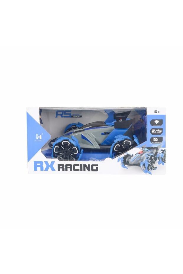 Rc Uzaktan Kumandalı Dumanlı Şarjlı Mavi Racing Araba - 5
